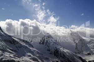 Mountains in clouds