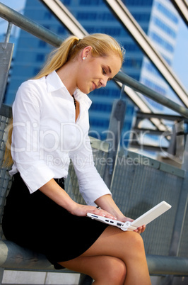 woman with laptop