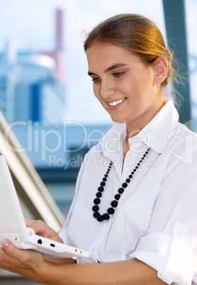 woman with laptop