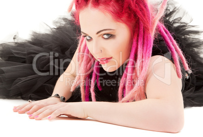 pink hair girl