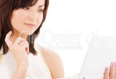 woman with laptop computer