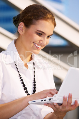 woman with laptop