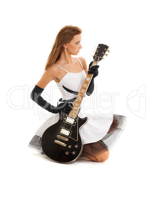 black guitar