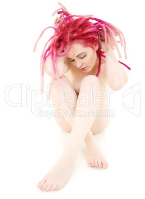 pink hair girl