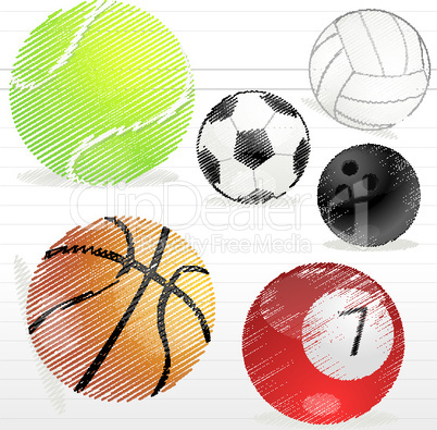 various sports ball