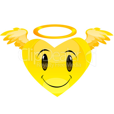 smiley angel heart