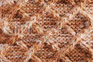 Close-up of knitted cloth with geometrical pattern