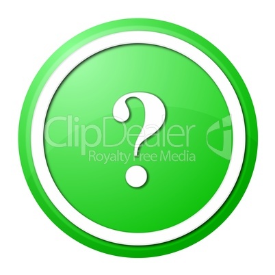 green question mark round button