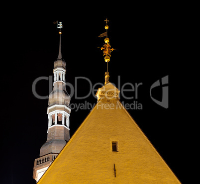 Unusual view of Tallinn town hall