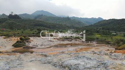 Kawah Sikidang on Dieng Plateau