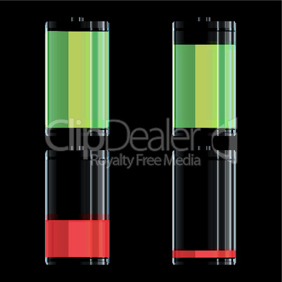 illustration of levels of battery