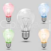 multi colored bulbs