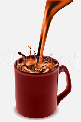 coffee mug with chocolate coffee