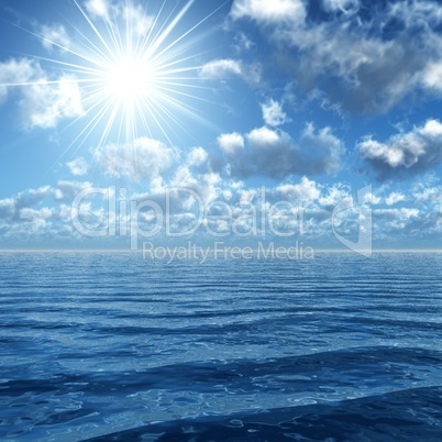 sunshine upon the ocean