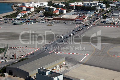 Landebahn des Flughafens Gibraltar