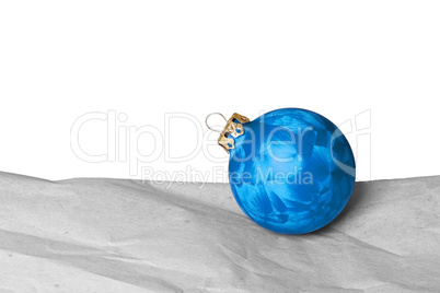 blue christmas ball