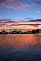 Morgenrot am Ebro