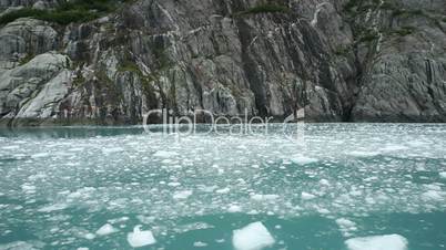 Glacial ice flat waterfall Alaska P HD 8324