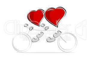 love hearts at cycle race