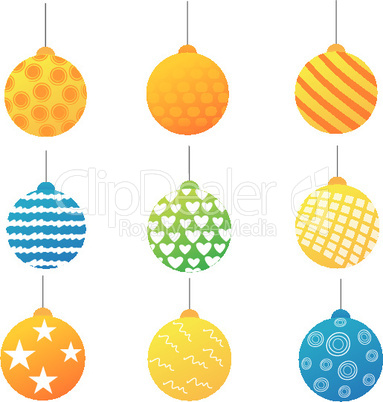 colorful hanging balls