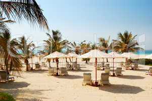 Beach of the luxury hotel, Dubai, UAE