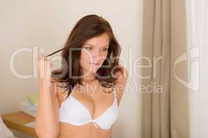 Bedroom - attractive woman in lingerie
