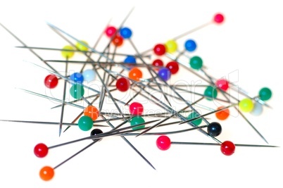 bunter Nadelhaufen / colorful needle clusters