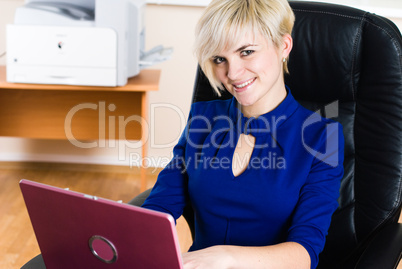 Businesswoman with laptop