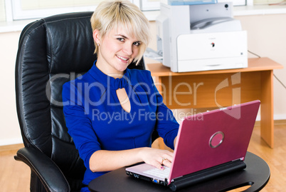 Businesswoman with laptop