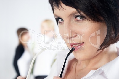 Businesswoman with spectacles