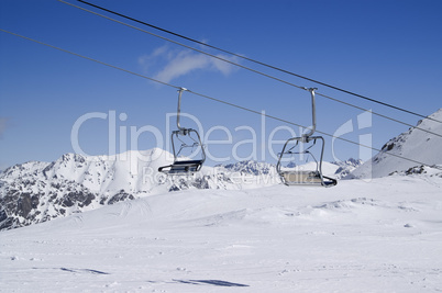 Chair lift at ski resort