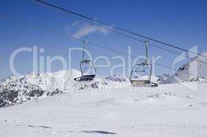 Chair lift at ski resort