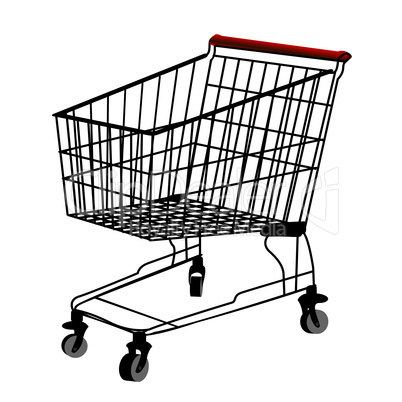 Shopping trolley silhouette