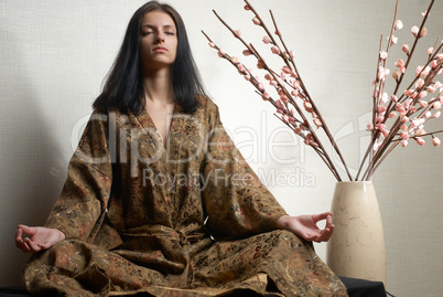 Meditative girl