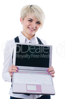 Woman with laptop