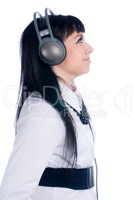 Woman with headphones