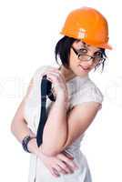 Girl in helmet