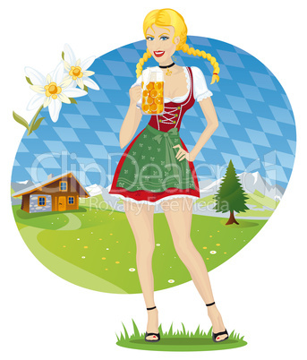 Girl and beer