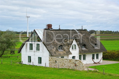 Nordsee Bauernhaus mit Reetdach