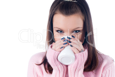 Young woman with a cup