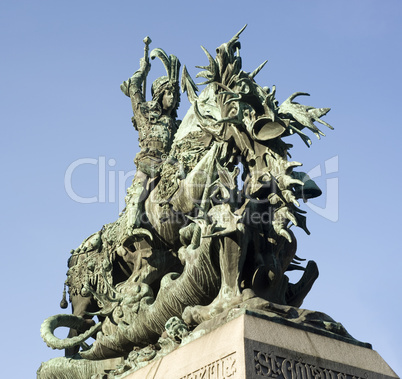 The statue of St. George and the Dragon