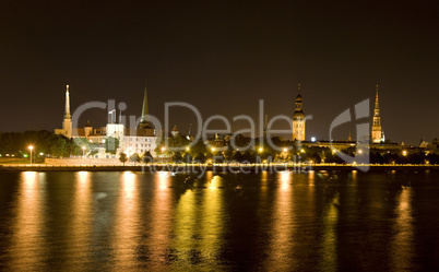 Riga at night