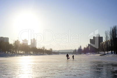 Frozen river