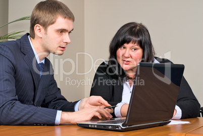 Businessgroup with laptop