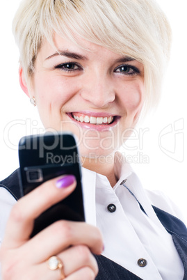 Girl with mobile phone