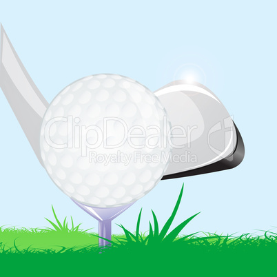 golf ball with stick
