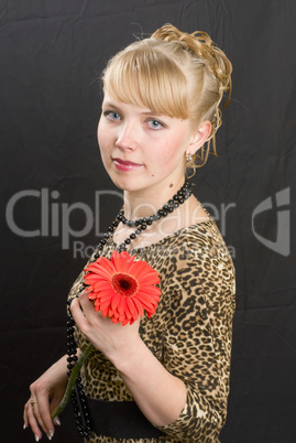 Girl and flower