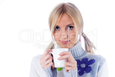 Young woman with a cup