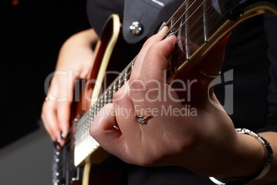 Woman with guitar