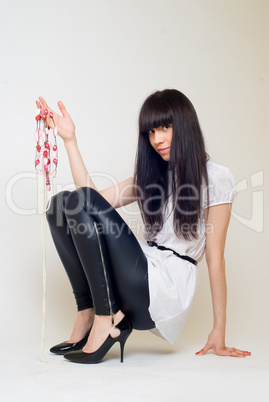 Girl with beads